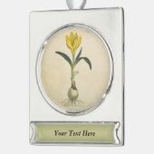 アマリリスチューリップ植物園花 シルバープレートバナーオーナメント (左)