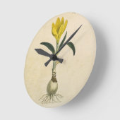 アマリリスチューリップ植物園花 ラウンド壁時計 (傾斜)