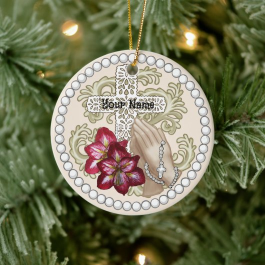 アマリリスロザリオ セラミックオーナメント (ツリー)