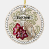 アマリリスロザリオ セラミックオーナメント (正面)