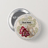 アマリリスロザリオ 缶バッジ (正面&裏面)