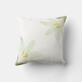 アマリリス花オンホワイト装飾用クッション クッション (裏面)