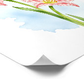 アマリリス花水色 ポスター (角)