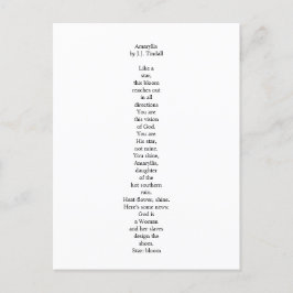 アマリリス葉書 ポストカード