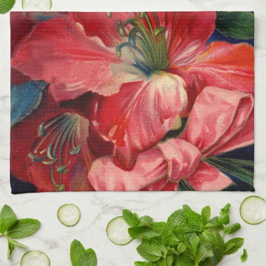 アマリリス キッチンタオル (折り畳み)