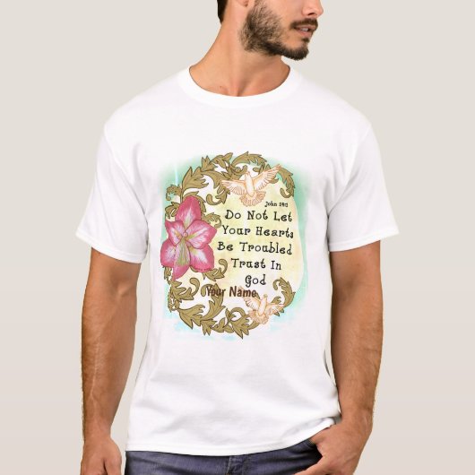 アマリリス+クリスチャン+神を信じる Tシャツ (正面)