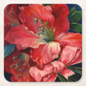 アマリリス スクエアペーパーコースター (正面)