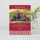 アマリリス ストライプ :: クリスマス フォト カード / 招待状 (スタンド正面)