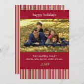 アマリリス ストライプ :: クリスマス フォト カード / 招待状 (正面/裏面)