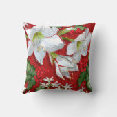 アマリリス&ホリーレッドクリスマス クッション (裏面)