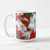 アマリリス&ホリーレッドクリスマス コーヒーマグカップ (左)