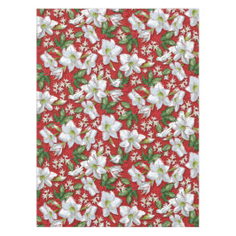 アマリリス&ホリーレッドクリスマス テーブルクロス