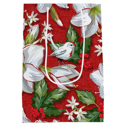 アマリリス、ホリー&ドーブ ミディアムペーパーバッグ (裏面)