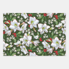 アマリリス、ホリー&ドーブ ラッピングペーパーシート