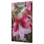 アマリリス&ポインセチア赤いホリデーフラワー クリップボード (左)