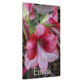 アマリリス&ポインセチア赤いホリデーフラワー クリップボード (右)