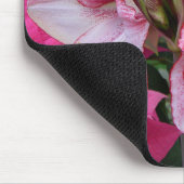 アマリリス&ポインセチア赤いホリデーフラワー マウスパッド (コーナー)