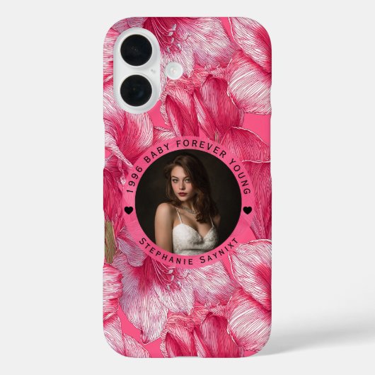 アマリリス 花びら マイルストーン 誕生日 おしゃれ Case-Mate iPhoneケース (裏面)
