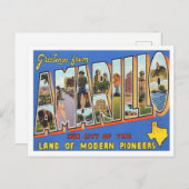 アマリロテキサス州ヴィンテージ大文字葉書 ポストカード (正面/裏面)