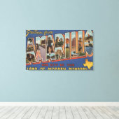 アマリロテキサス州 – ラージレターシーン キャンバスプリント (インサイチュ (ウッドフロア))