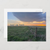 アマリロ近くの夕日テキサス州 ポストカード (正面/裏面)