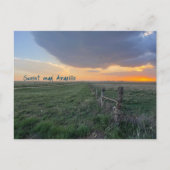 アマリロ近くの夕日テキサス州 ポストカード (正面)