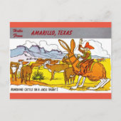 アマリロ、テキサス州旅行案内用の漫画はがき ポストカード (正面)