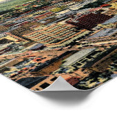 アマリロ、テキサス州、エアリアルビュー、1950ヴィンテージ ポスター (角)