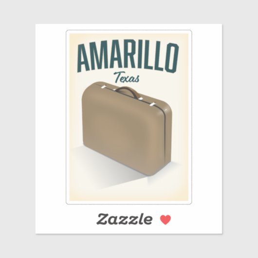 アマリロ テキサス トラベルポスター シール (シート)