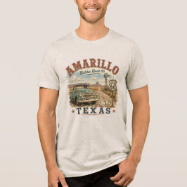 アマリロ テキサス 歴史的ルート66 ビンテージトラック トライブレンドTシャツ