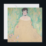 アマリー・ツッカーカンドルの肖像（Gustav Klimtによる）<br><div class="desc">グスタフ・クリムトによる『アマリー・ツッカーカンドルの未完成の肖像』（1917年）は、ヴィクトリア時代のシンボリズムを特徴とする、繊細なポートレート絵画である。女性が腕を組んで座り、肩から滑り落ちたドレスが床まで流れている。本作には、クリムトの古典的な金箔技法が取り入れられていると、芸術評論家によって予測されている。本作は、クリムトの「ニューアート」スタイルを取り入れつつ、印象派とリアリズムへのオマージュを捧げている。</div>