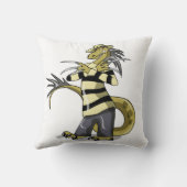 アマルガサウルスがフレディ・クルーガーとしてポーズを取った クッション (裏面)