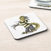 アマルガサウルスがフレディ・クルーガーとしてポーズを取った コースター (左側)