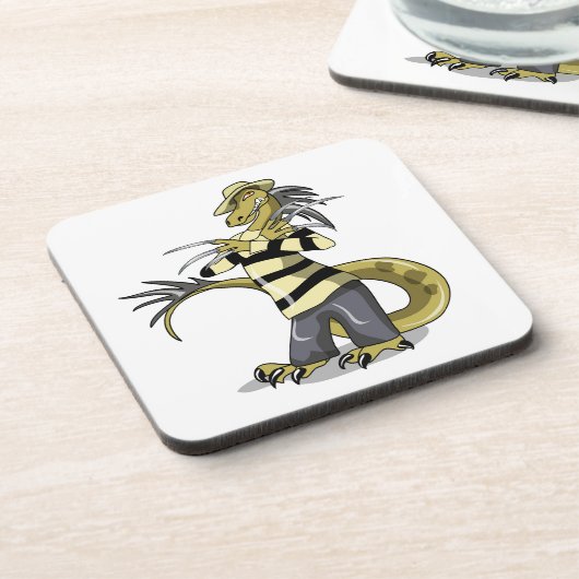 アマルガサウルスがフレディ・クルーガーとしてポーズを取った コースター (左側)