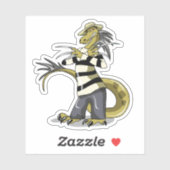 アマルガサウルスがフレディ・クルーガーとしてポーズを取った シール (シート)