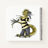 アマルガサウルスがフレディ・クルーガーとしてポーズを取った ノートブック (裏面)