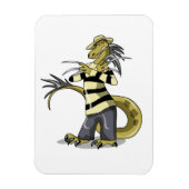 アマルガサウルスがフレディ・クルーガーとしてポーズを取った マグネット (縦)