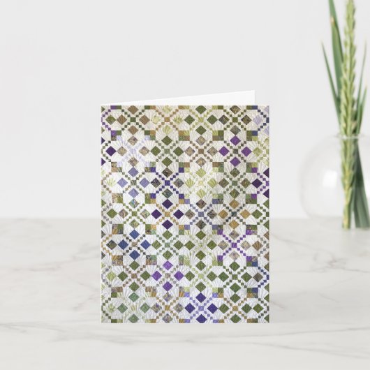 アマルナ スクラッピー キルト 個人用グリーティング カード (正面)