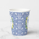 アマルフィのレモン ウェディングシャワー カップル モノグラム 紙コップ (右)