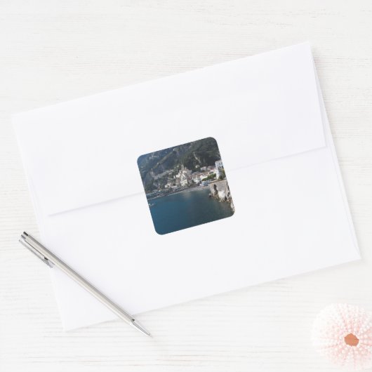 アマルフィの海岸の眺め スクエアシール (封筒)