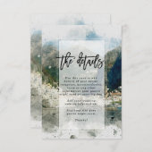 アマルフィの海岸、イタリアの結婚式の詳細情報 エンクロージャーカード (正面/裏面)