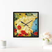 アマルフィの海岸、イタリア スクエア壁時計 (ホーム)