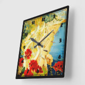 アマルフィの海岸、イタリア スクエア壁時計 (傾斜)