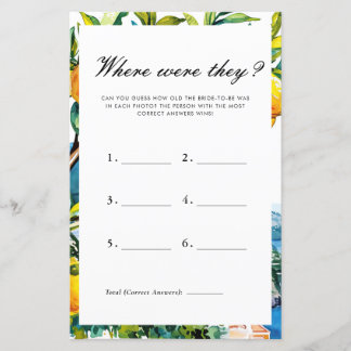 アマルフィの花嫁前夜祭ゲーム Where Were They