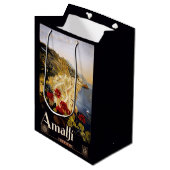 アマルフィイタリアのヴィンテージ旅行ギフトバッグ ミディアムペーパーバッグ (正面アングル)