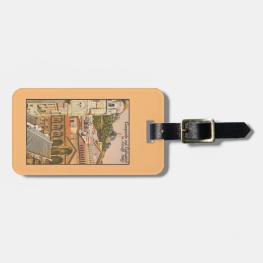 アマルフィイタリアカンパニールヴィンテージトラベルポストカード ラゲッジタグ (正面横)