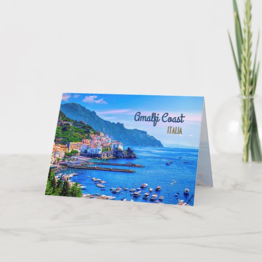 アマルフィイタリアヨーロッパモダンな旅行写真撮影 カード (正面)