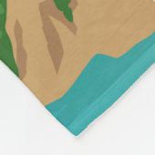 アマルフィイタリアレトロトラベルアートヴィンテージ フリースブランケット (角)