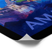 アマルフィイタリアレトロポスター ポスター (角)