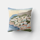 アマルフィイタリアンコーストイタリア地中海のヨーロッパ クッション (裏面)